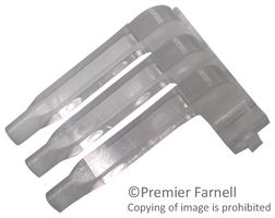 LUMEX LPF-C031303S Light Pipe, Right Angle, 22 mm, 3 Pipes, Circular with Flat Top, Surface, Transparent