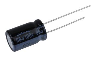 NICHICON UHE2A680MPD1TD Electrolytic Capacitor, Miniature, 68 µF, 100 V, ± 20%, Radial Leaded, 7000 hours @ 105°C, Polar