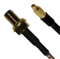 AMPHENOL RF 245110-08-03.00 RF / Coaxial Cable Assembly, 3 ", 76 mm, RG178, MMCX Straight Plug, SMA Bulkhead Jack, 50 ohm
