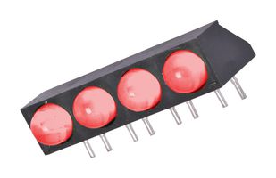 LUMEX SSF-LXH400ID Circuit Board Indicator, Red, Through Hole, T-1 3/4 (5mm), 30 mA, 20 mcd