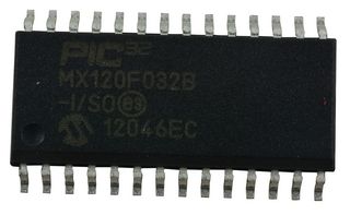MICROCHIP PIC32MX120F032B-I/SO Microcontroller PIC/DSPIC, PIC32 Family PIC32MX Series, 32bit, 40MHz, 32KB, 8KB RAM, SOIC-28