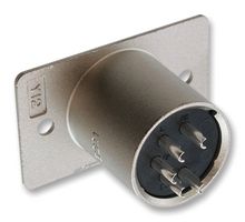 ITT CANNON 127007-0156 XLR Connector, 5 Contacts, Jack, Panel Mount, Silver Plated Contacts, Metal Body