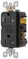 HUBBELL WIRING DEVICES AFR20TR Power Entry Connector, Tamper-Resistant, Arc Fault, Electrical AC Power, 20 A, Brown, 120 V