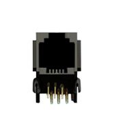 PULSE ELECTRONICS E5566-Q0LK22-L Modular Connector, RJ12 Jack, 1 x 1 (Port), 6P6C, Cat3, Through Hole Mount Right Angle