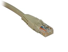 EATON TRIPP LITE N002-100-GY Network Cable, Cat5, RJ45 Plug to RJ45 Plug, 30.48 m, 100 ft, Gray