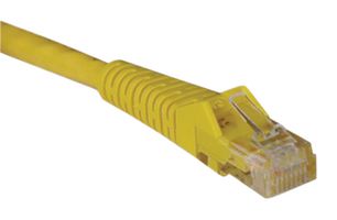 EATON TRIPP LITE N201-003-YW Ethernet Cable, Cat6, Cat6, RJ45 Plug to RJ45 Plug, UTP (Unshielded Twisted Pair), Yellow, 0.914 m