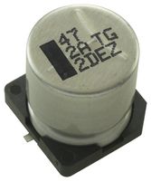 PANASONIC EEVTG2A470Q SMD Aluminum Electrolytic Capacitor, Radial Can - SMD, 47 µF, 100 V, 0.42 ohm, 2000 hours @ 125°C