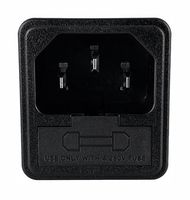 QUALTEK ELECTRONICS 723WA-15/48 Un-Filtered IEC Power Entry Module, IEC C14, General Purpose, 10 A, 250 VAC, 2-Pole Fuse Holder