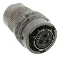 AMPHENOL INDUSTRIAL PT06PG-12-3S(072) Circular Connector, PT Series, MIL-DTL-26482 Series I, Straight Plug, 3 Contacts, Solder Socket