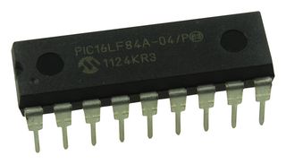 MICROCHIP PIC16LF84A-04/P 8 Bit MCU, Flash, PIC16 Family PIC16LF8x Series Microcontrollers, PIC16, 20 MHz, 1.75 KB, 18 Pins