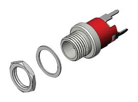 SWITCHCRAFT/CONXALL PC721A DC Power Connector, Jack, 5 A, 2.1 mm, Panel Mount, Through Hole