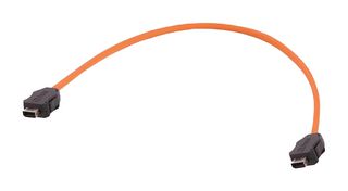 HARTING 33480101829010 Ethernet Cable, Cat6a, IX Type A Plug to IX Type A Plug, Orange, 1 m, 3.3 ft