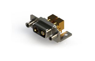 EDAC 630-2WK2640-7TE Combination Layout D Sub Connector, 630C Series, DE-2WK2, Receptacle, 2 Contacts, 2 Coax, Solder