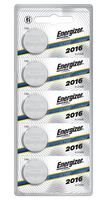 ENERGIZER ECRN2016 Battery, 3 V, 2016, Lithium Manganese Dioxide, 100 mAh, Pressure Contact, 5