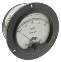 SIMPSON 08470 Analog Panel Meter, Black Spade Type Pointer, AC Voltage, 0V to 150V