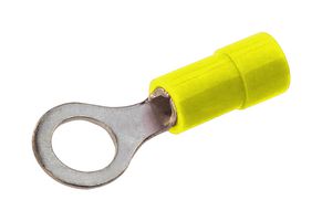 MOLEX 19054-0126 Ring Tongue Terminal, M9, 3/8", 14 AWG, 2.5 mm², InsulKrimp 19054 Series, Yellow