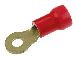 MOLEX 19071-0148 Ring Tongue Terminal, M6, 1/4", 8 AWG, InsulKrimp 19071 Series, Red