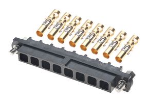 HARWIN M80-4000000F1-06-325-00-000 Rectangular Connector, Datamate J-Tek M80 Series, 6 Contacts, Receptacle, 4 mm, Crimp, 1 Row