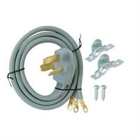 EZ-FLO 61243 Mains Power Cord, NEMA 10-50P to 4x Ring Tongue Terminal, 1.83 m, 50 A, 250 VAC, Gray