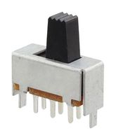 NIDEC COMPONENTS MFS201N-4-Z Slide Switch, Sub-Miniature, DPDT, On-On, Through Hole, MFS Series, 1 A, 125 V