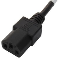 MULTICOMP PRO GW-151684 Mains Power Cord, IEC 60320 C13 to Free End, 3 m, 10 A, 250 VAC, Black