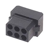 HARWIN M80-1030698S Connector Housing, BK, 2Row, For Latches, Datamate L-Tek M80-103, Receptacle, 6 Positions, 2 mm