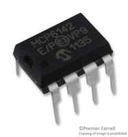 MICROCHIP MCP6142-E/P Operational Amplifier, Dual, 2 Channels, 100 kHz, 0.024 V/µs, 1.4V to 6V, DIP, 8 Pins