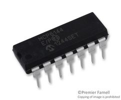 MICROCHIP MCP6144-E/P Operational Amplifier, Quad, 4 Channels, 100 kHz, 0.024 V/µs, 1.4V to 6V, DIP, 14 Pins