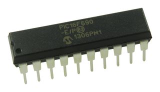 MICROCHIP PIC16F690-E/P 8 Bit MCU, Flash, PIC16 Family PIC16F6XX Series Microcontrollers, PIC16, 20 MHz, 7 KB, 20 Pins, DIP