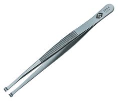 CK TOOLS T2354 Tweezers, Component Handling, Straight/Flat, 4.53" Length, Stainless Steel