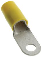 AMP - TE CONNECTIVITY 324050 Ring Tongue Terminal, M6, 1/4", 4 AWG, 26.7 mm², TERMINYL Series, Yellow
