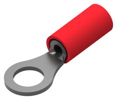 TE CONNECTIVITY - AMP 36154 Ring Tongue Terminal, M5, #10, 16 AWG, 1.65 mm², PIDG Series, Red