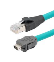 L-COM TRGIX603IN-TEL-1.5M Ethernet Cable, Cat6a, IX Type A Plug to RJ45 Plug