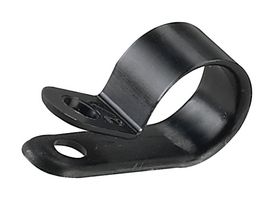 PANDUIT CCH25-S10-C0 Fastener, P Clip, Screw Mount Cable Clamp, 6.3 mm, Nylon (Polyamide), Black, 12.7 mm