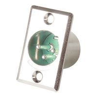 SWITCHCRAFT/CONXALL D3M XLR Connector, 1 Contacts, Plug, Silver Plated Contacts, Zinc Alloy Body