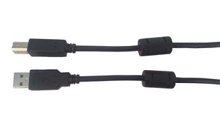 MULTICOMP PRO MC002732 USB Cable, USB Type A Plug, USB Type B Plug, 1.83 m, 6 ft, USB 2.0, Black