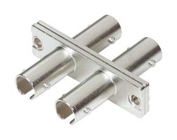 L-COM FOA-401 Fiber Optic Adapter, ST Duplex, ST Duplex, Jack, Jack, Straight Panel Adapter