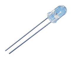 BROADCOM HLMP-CB1A-XY0DD LED, Blue, Through Hole, T-1 3/4 (5mm), 20 mA, 3.2 V, 470 nm