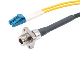 L-COM FOC02A3027N15M Fiber Optic Cable, Singlemode, 2 Fibers, AARC Receptacle to LC Duplex, 49.2ft Length