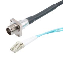 L-COM FOC02B6027N15M Fiber Optic Cable, OM3 Multimode, 2 Fibers, AARC Receptacle to LC Duplex, 49.2ft Length