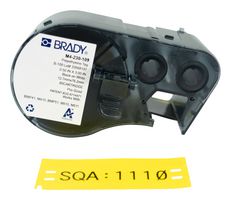 BRADY M4-230-109-YL Wire Marker, Blank (No Legend), Black, Yellow, 76.2mm x 12.7mm