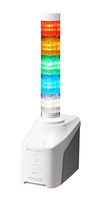 PATLITE NHB4-5-RYGBC Signal Tower, 5 Tier, Amber/Blue/Green/Red/White, AC Adaptor, 80dB/Ethernet Connector, 5Tone/240VAC