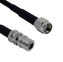 SIRETTA ASMQM1000C058L11 RF / Coaxial Cable Assembly, Low Loss, 6GHz Frequency, 32.8 ft, 10 m, SLL200, QMA Plug, SMA RP Plug