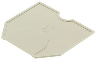 WIELAND ELECTRIC 07.311.0255.0 End Cover, For Use With WK/WKN Series DIN Rail Mount Terminal Blocks