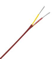 OMEGA FF-KI-24S-TWSH-SLE-15M Thermocouple Wire, Twisted/Shielded, FEP, Type K, Stranded, IEC, 24AWG, FF Series, 15m