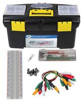 GLOBAL SPECIALTIES ARX-BBKT 12" Tool Box, 2 Alligator Clips, 10 Switches, Lamp, WK-3 Wire Kit, GS-830 Breadboard, ARX Robot