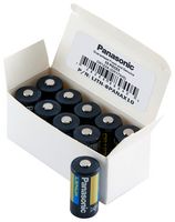 PANASONIC BATTERIES LITH-8PANAX10 Battery, 3 V, 2/3A, Lithium Manganese Dioxide, 1.3 Ah, Raised Positive and Flat Negative, 1