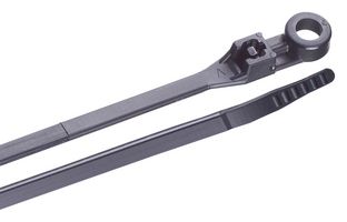 GARDNER BENDER 48-308UVB Cable Tie, Black, 203.2 mm, 4.3 mm, 50.8 mm, 50 lb