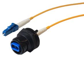 BULGIN LIMITED PXF4053AAA Fiber Optic Cable, IP66/IP68/IP69K, 1m, 9µm / 125µm, Singlemode, 1 Fiber, LC to LC
