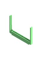 EDAC 337-019-521-668 Card Edge Connector, Single Side, 1.57 mm, 19 Contacts, Through Hole Mount, Straight
